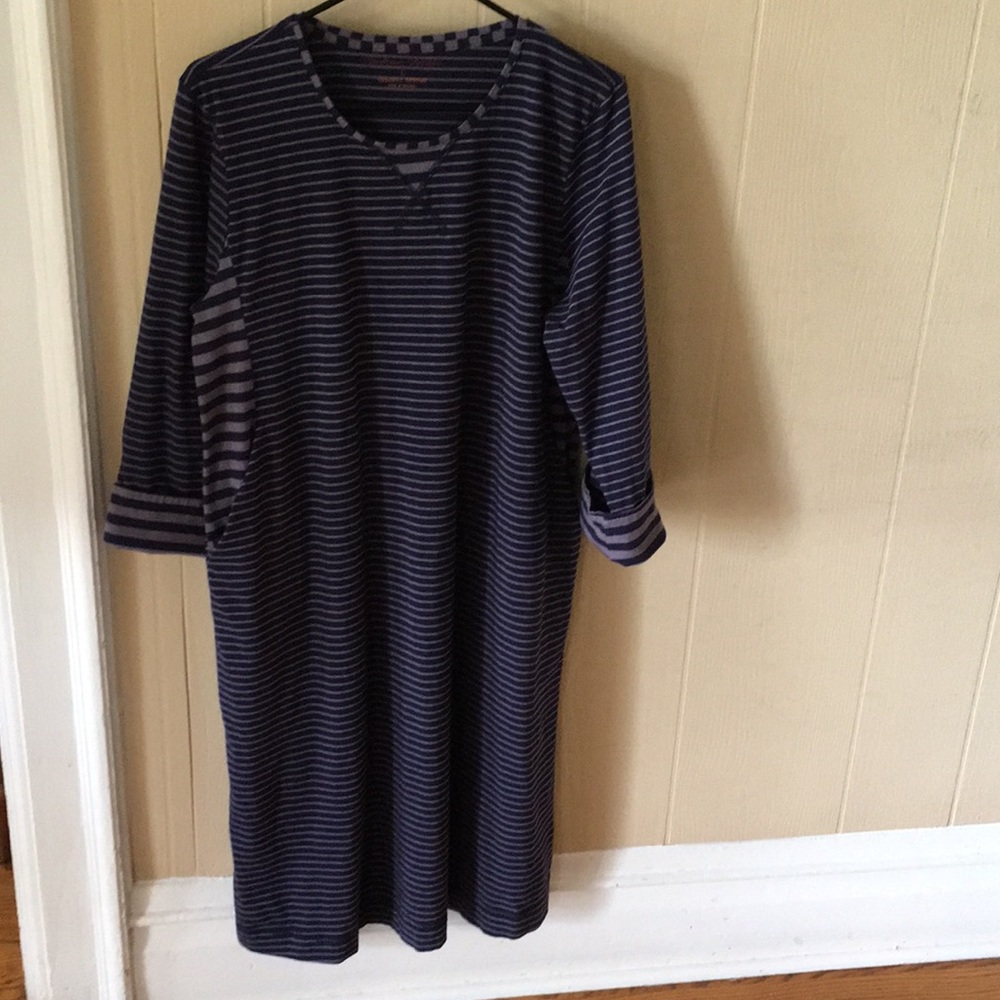 Gudrun Sjödén Organic Blue Cotton Shift. Sz Large